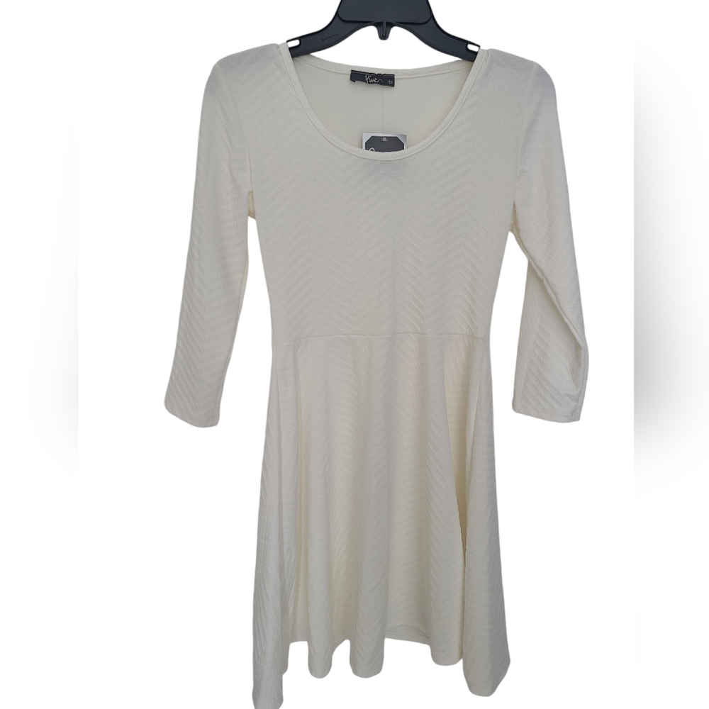 Pinc Casual Dress White Size Medium
